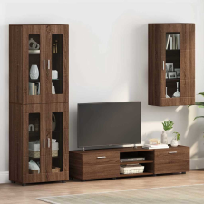 vidaXL Fali szekrény polcokkal barna tölgy 55 x 29 x 100 cm Faanyag bútor