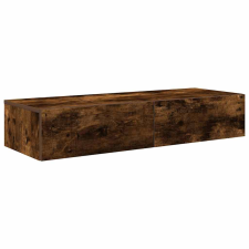 vidaXL Falipolc fiókokkal füstölt tölgy 100x36x19 cm műszaki fa (859990) bútor