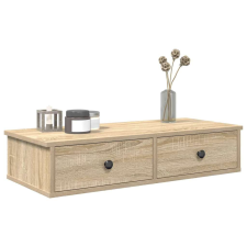 vidaXL Falipolc fiókokkal sonoma tölgy 80x31x17 cm műszaki fa bútor