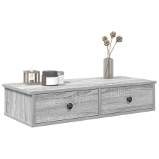 vidaXL Falipolc fiókokkal szürke sonoma 80x31x17 cm műszaki fa bútor