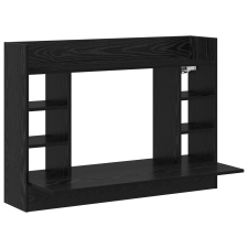 vidaXL falra szerelhető íróasztal fekete tölgy 105x48x75 cm szerelt fa (869194) íróasztal