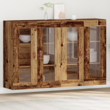 vidaXL Falra Szerelhető Szekrények 2 db Régi Fa 69.5x34x90 cm Mérnöki Fa bútor