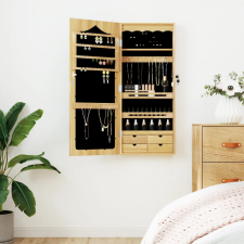 vidaXL Falra szerelhető tükrös ékszerszekrény 37,5x10x90 cm bútor