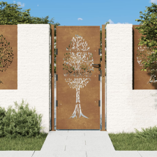 vidaXL famintás corten acél kerti kapu 105 x 180 cm kerti bútor