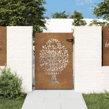 vidaXL famintás corten acél kerti kapu 85x125 cm kerti bútor
