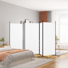 vidaXL fehér 5 paneles paraván 433x180 cm szövet bútor