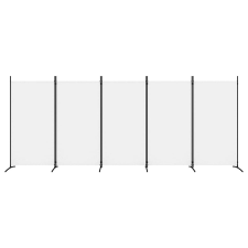 vidaXL Fehér 5 paneles paraván 433x180 cm szövet bútor
