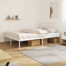 vidaXL fehér acél ágykeret fejtámlával 208 x 158 x 90,5 cm ágy és ágykellék