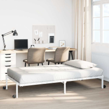 vidaXL fehér acél ágykeret matrac nélkül összecsukható 107x203 cm ágy és ágykellék
