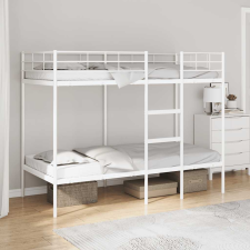 vidaXL fehér acél emeletes ágy matrac nélkül 100 x 190 cm ágy és ágykellék