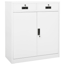 vidaXL fehér acél irodai szekrény 90 x 40 x 102 cm üzletberendezés, dekoráció