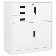 vidaXL fehér acél irodai szekrény 90 x 40 x 102 cm üzletberendezés, dekoráció