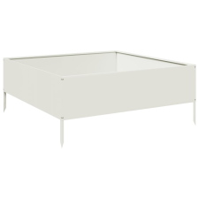 vidaXL fehér acél kerti magaságyás 100 x 100 x 25 cm (851032) kerti tárolás