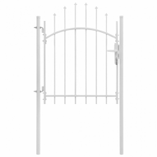 vidaXL Fehér acél kertkapu 1 x 1,75 m kerti bútor