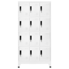 vidaXL fehér acél zárható szekrény 90 x 45 x 180 cm (339812) bútor