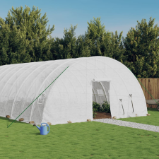 vidaXL fehér acélvázas melegház 84 m² 14x6x2,85 m kerti tárolás