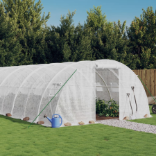 vidaXL fehér acélvázas melegház 88 m² 22x4x2 m kerti tárolás