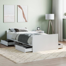 vidaXL fehér ágykeret fej- és lábtámlával 100 x 200 cm ágy és ágykellék