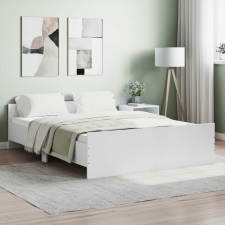 vidaXL fehér ágykeret fej- és lábtámlával 135 x 190 cm ágy és ágykellék