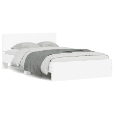 vidaXL fehér ágykeret fejtámlával és LED-del 135 x 190 cm ágy és ágykellék