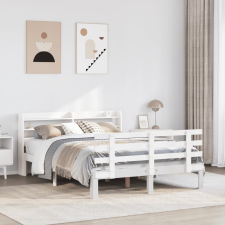 vidaXL fehér ágykeret fejtámlával matrac nélkül 160x200 cm ágy és ágykellék