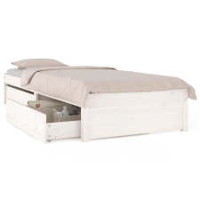 vidaXL fehér ágykeret fiókokkal 75 x 190 cm (2FT6 Small Single) (3103454) ágy és ágykellék