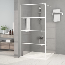 vidaXL fehér átlátszó ESG üveg zuhanyfal 100 x 195 cm kád, zuhanykabin