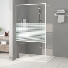 vidaXL fehér átlátszó ESG üveg zuhanyfal 115 x 195 cm kád, zuhanykabin