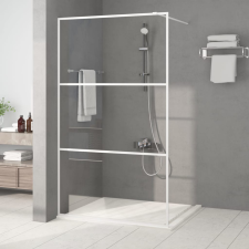 vidaXL fehér átlátszó ESG üveg zuhanyfal 115x195 cm kád, zuhanykabin