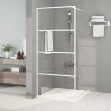 vidaXL fehér átlátszó ESG üveg zuhanyfal 90 x 195 cm kád, zuhanykabin