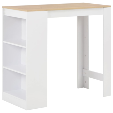 vidaXL fehér bárasztal polccal 110 x 50 x 103 cm bútor