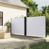 vidaXL Fehér behúzható oldalsó napellenző 160x1000 cm