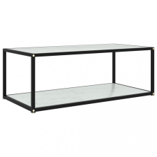 vidaXL fehér edzett üveg dohányzóasztal 100 x 50 x 35 cm bútor