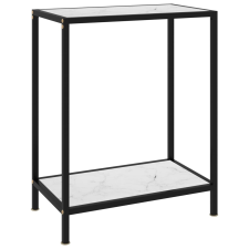 vidaXL fehér edzett üveg tálalóasztal 60 x 35 x 75 cm bútor