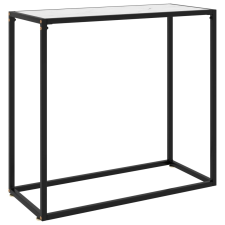 vidaXL fehér edzett üveg tálalóasztal 80 x 35 x 75 cm bútor