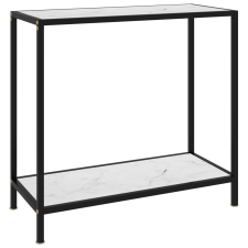 vidaXL fehér edzett üveg tálalóasztal 80 x 35 x 75 cm bútor