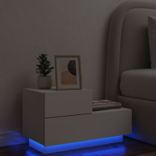 vidaXL fehér éjjeliszekrény LED-világítással 70 x 36 x 40,5 cm bútor