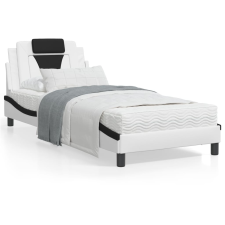 vidaXL fehér és fekete műbőr ágykeret fejtámlával 80 x 200 cm ágy és ágykellék