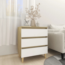 vidaXL Fehér és sonoma-tölgy színű tálalószekrény 60 x 35 x 69 cm bútor