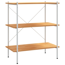 vidaXL fehér és tölgy 3 szintes polcrendszer 80x40x92 cm (336342) bútor