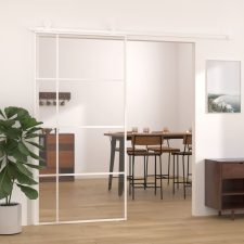 vidaXL fehér ESG üveg és alumínium tolóajtó 102,5x205 cm építőanyag