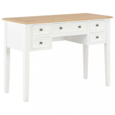 vidaXL Fehér fa íróasztal 109,5 x 45 x 77,5 cm íróasztal