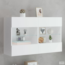vidaXL Fehér fali TV-szekrény LED-világítással 98,5x30x60,5 cm bútor