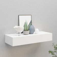 vidaXL fehér falra szerelhető fiókos polc 60 x 23,5 x 10 cm bútor