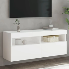 vidaXL fehér falra szerelhető TV-szekrény LED-lámpákkal 100x30x40 cm bútor
