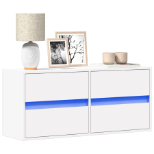 vidaXL fehér falra szerelhető TV-szekrény LED-lámpákkal 100x31x45 cm bútor