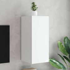 vidaXL fehér falra szerelhető TV-szekrény LED-lámpákkal 30,5x35x30 cm bútor