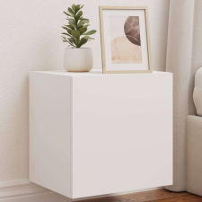 vidaXL fehér falra szerelhető TV-szekrény LED-lámpákkal 40,5x35x40 cm bútor