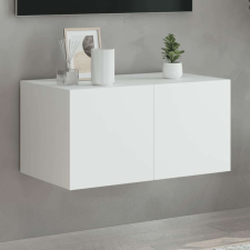 vidaXL fehér falra szerelhető TV-szekrény LED-lámpákkal 60x35x31 cm bútor