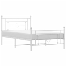 vidaXL fehér fém ágykeret fej- és lábtámlával 107 x 203 cm (374402) ágy és ágykellék